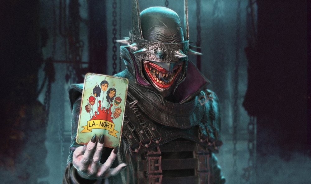 起源在黑暗多元宇宙中,有七个邪恶版本的蝙蝠侠,其中狂笑之蝠是黑暗中