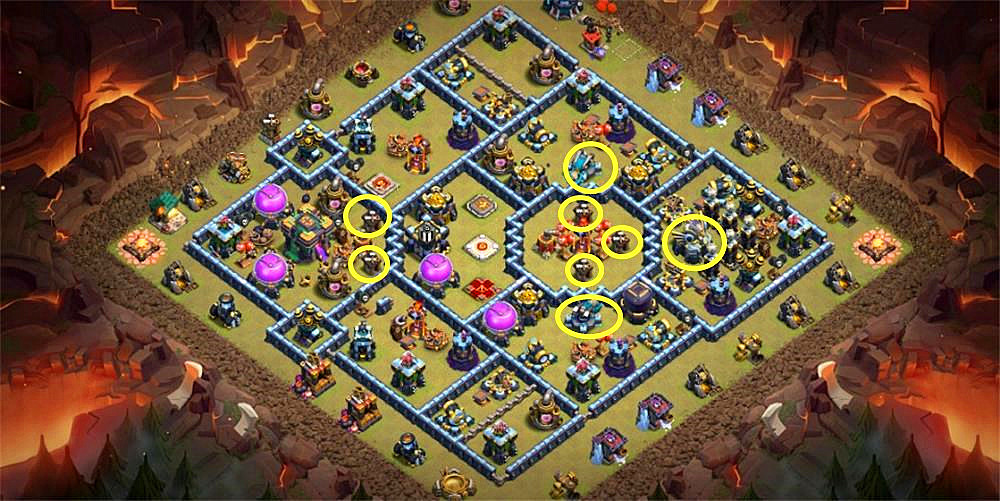 部落冲突:14本最新阵型分享,工人小屋占据c位,从新定义阵型_腾讯新闻