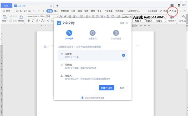 wps文档的3种权限解释