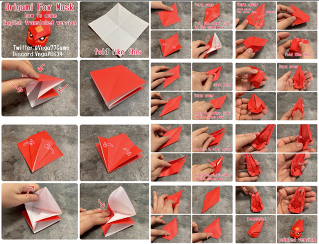 光遇:一张纸就能出圈?大神折出红狐狸面具,玩家:一学就"废"