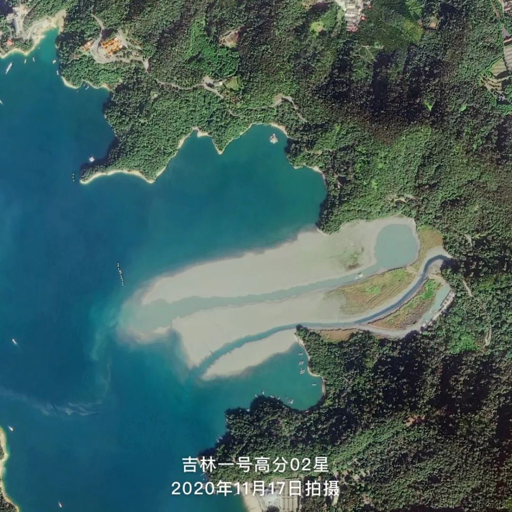 【卫星目击】台湾旱情持续 日月潭水位已降至半世纪以来最低