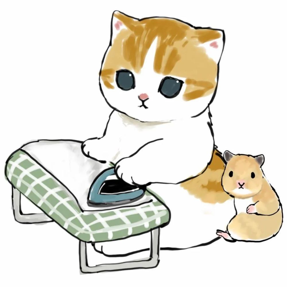 插画 超可爱猫猫手绘图 傻傻的小猫萌翻了 腾讯新闻