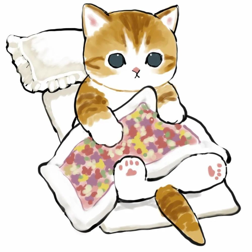 超可爱猫猫手绘图,傻傻的小猫萌翻了～_腾讯新闻