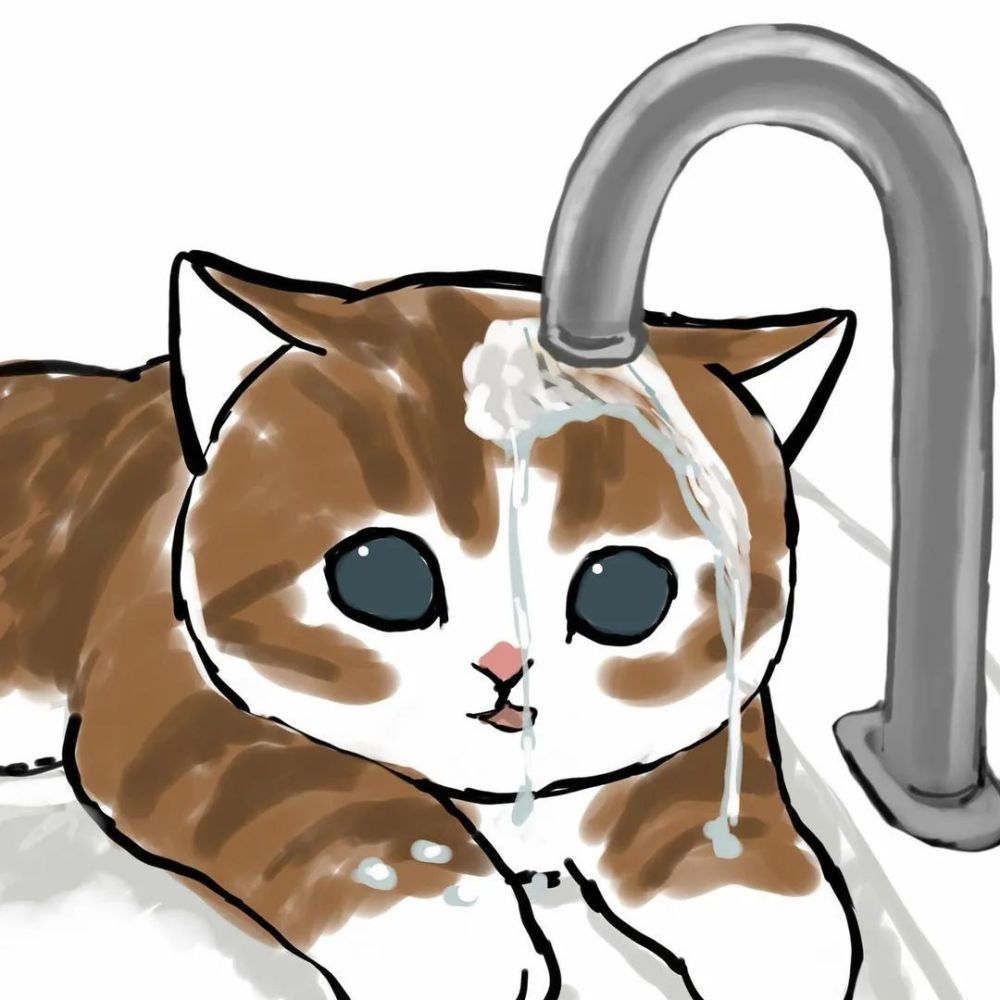 超可爱猫猫手绘图傻傻的小猫萌翻了