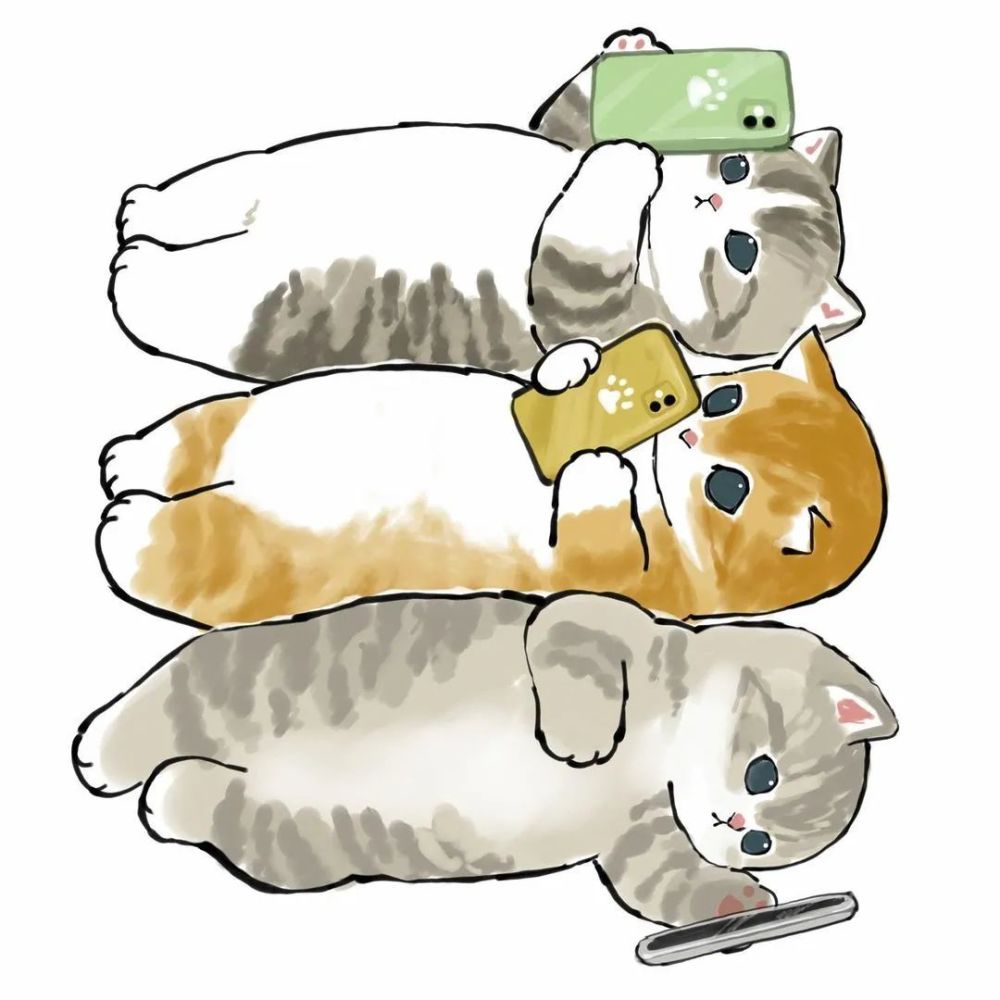 超可爱猫猫手绘图,傻傻的小猫萌翻了～_腾讯新闻