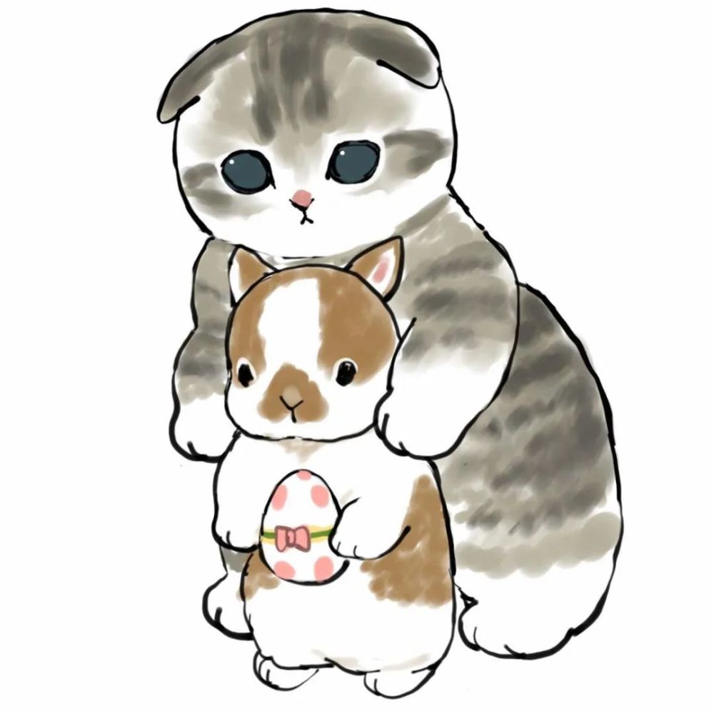 超可爱猫猫手绘图,傻傻的小猫萌翻了～_腾讯新闻