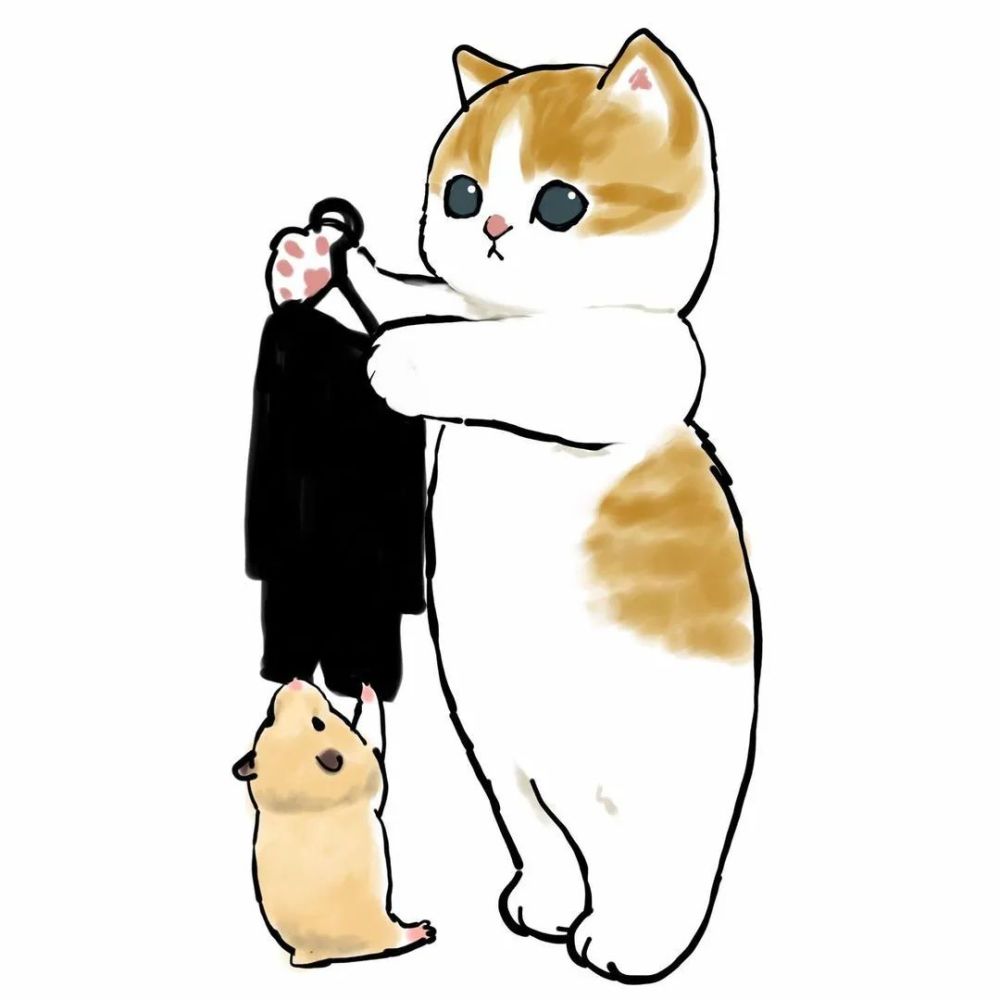 超可爱猫猫手绘图傻傻的小猫萌翻了