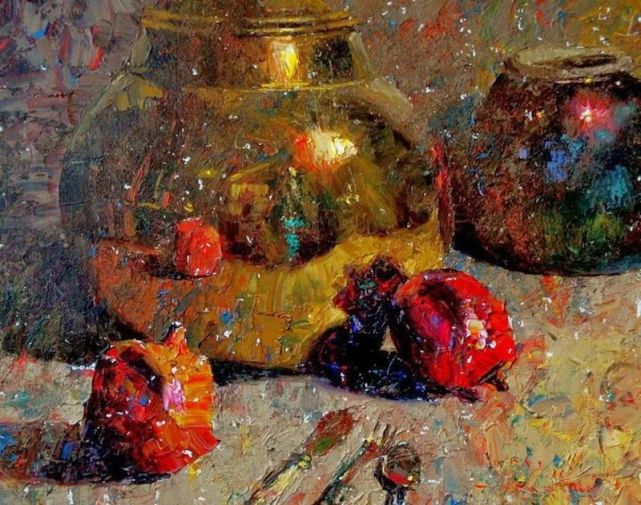 浓郁的画风厚重的表现美国油画家大师签名会员查尔斯芒迪