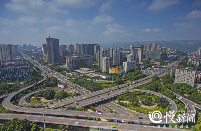 萌萌哒猫头鹰造型的重庆二郎立交火了共4层7匝道组成