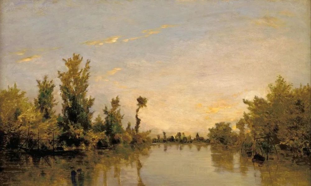 法国著名巴比松派风景画家杜比尼