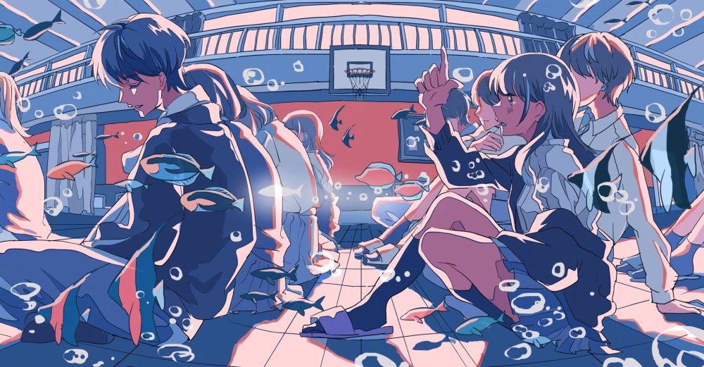 精美插画水中世界