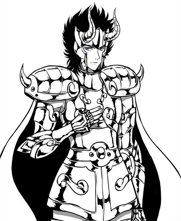 模玩控圣斗士星矢12黄金圣斗士黑白插画金牛座也变成了美男子