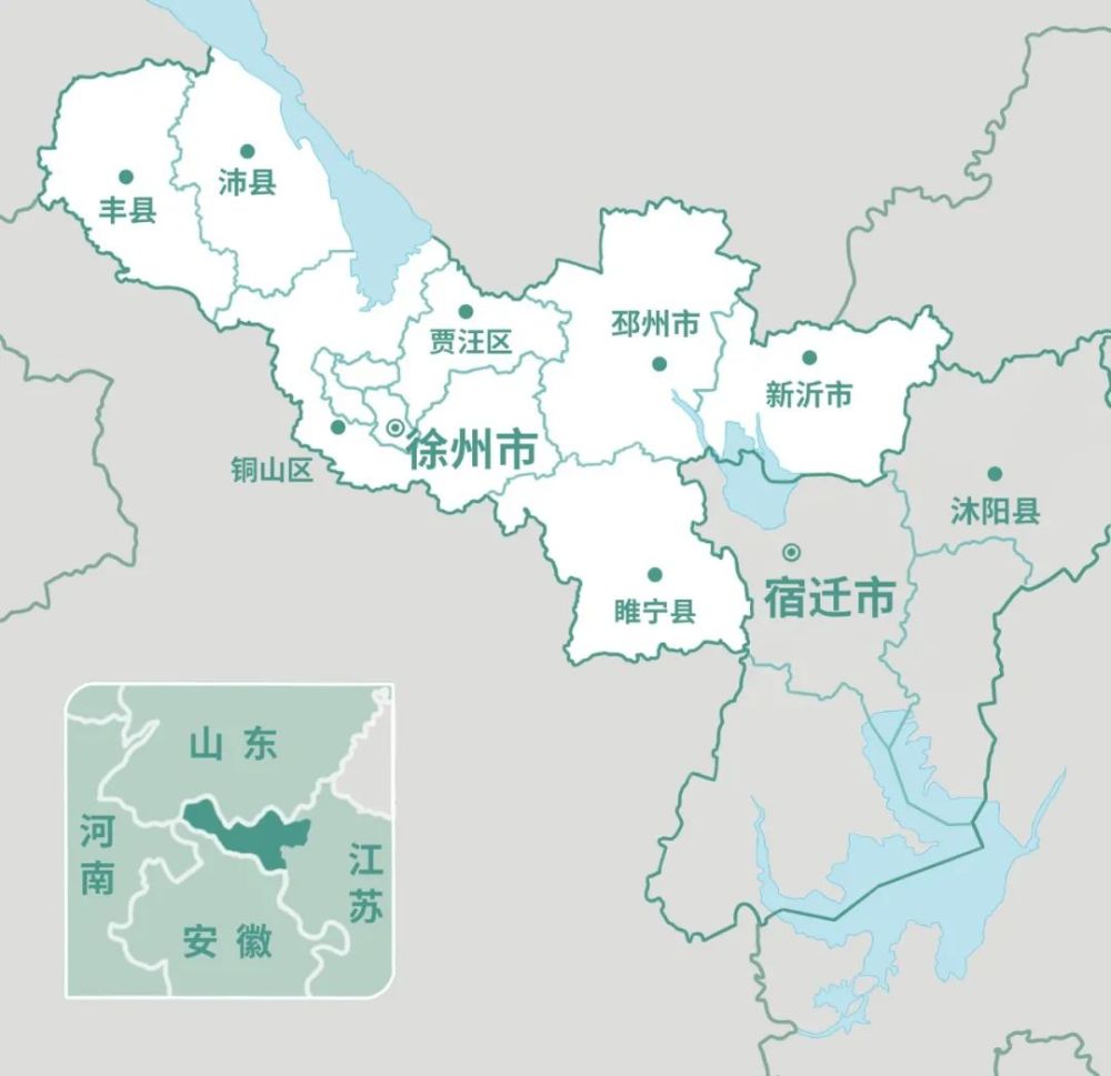 徐州六县分布图的地图图片