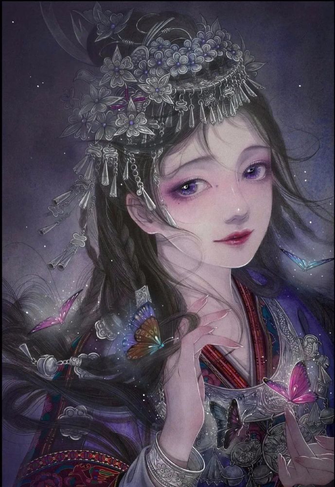 古风插画这画风简直爱了画师熙往ljx