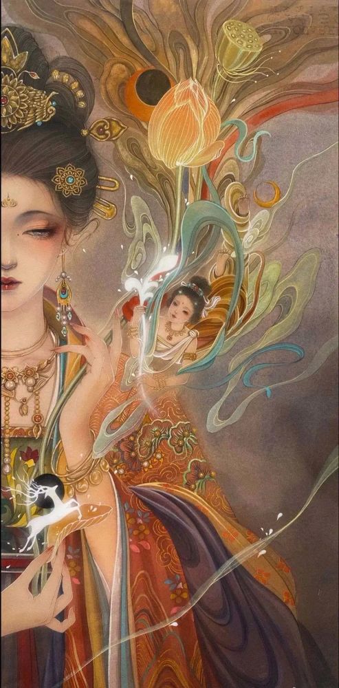 古风插画这画风简直爱了画师熙往ljx