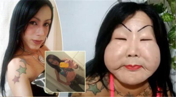 巴西一变性人面部整形失败被嘲大冬瓜因众筹换脸又惹争议