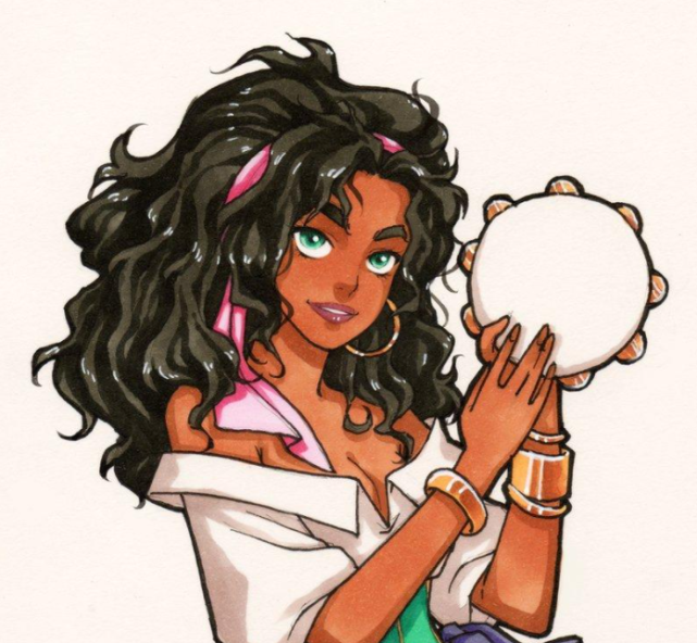 这个公主就是出自《钟楼怪人》的艾丝美拉达.