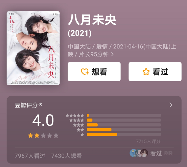谭松韵新作八月未央被打低分剧情庸俗老套观众直呼烂片