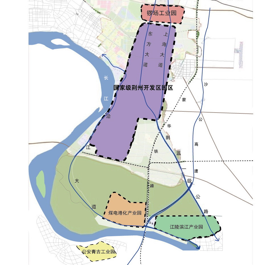 屆時荊州開發區與江陵沿江產業園,公安縣青吉工業園就真正產城融合