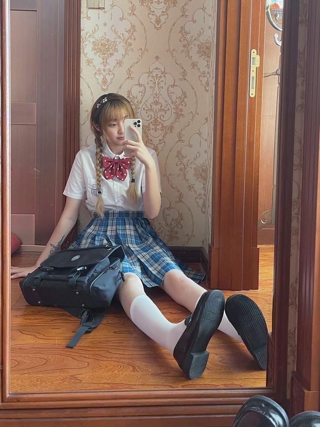 jk少女感觉长度正好呀很可爱