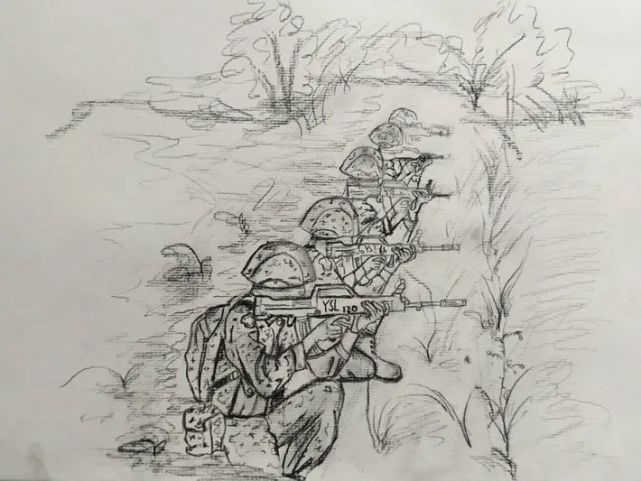 高手在民间汽车兵的手绘铅笔画惟妙惟肖