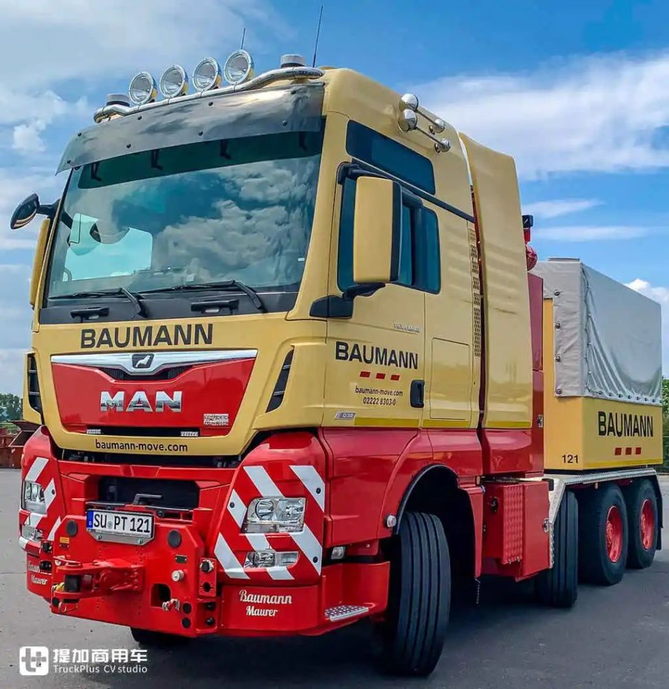 可以撼动超千吨大件这款德国曼恩tgx卡车改装底盘性能真强悍