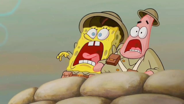 海绵宝宝派大星是如何抵御痞老板攻击的呢