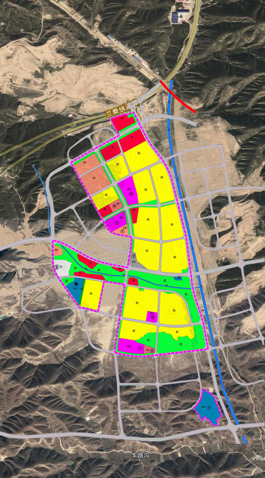 县忠和镇兰秦快速路南片区控制性详细规划》草案的公示随着皋兰盐池