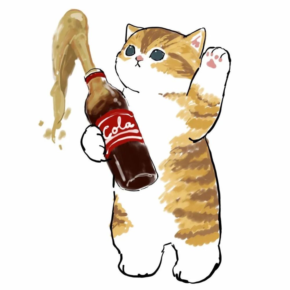 插画 超可爱猫猫手绘图 傻傻的小猫萌翻了 腾讯新闻
