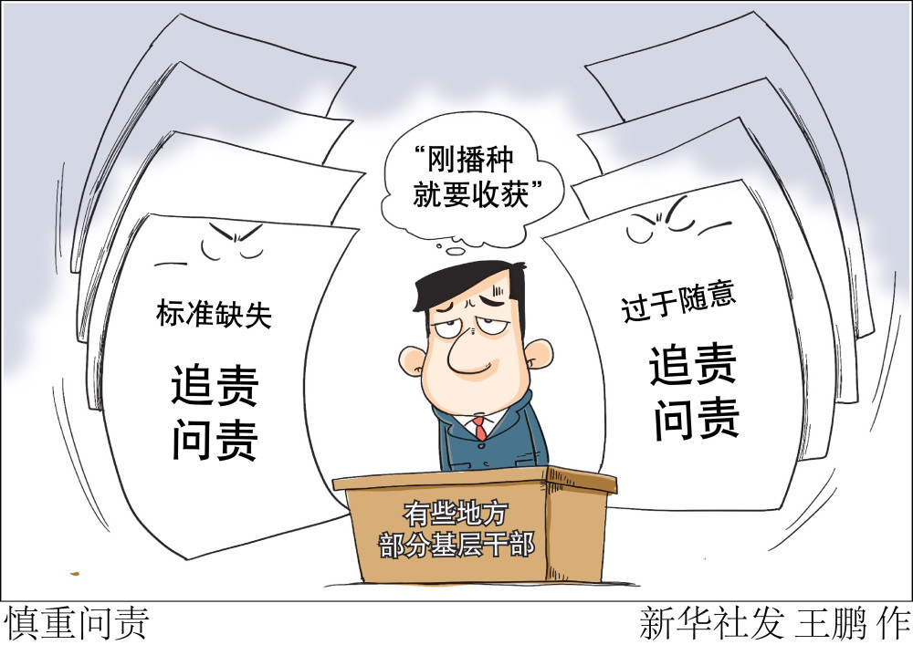 图表漫画新华时评慎重问责