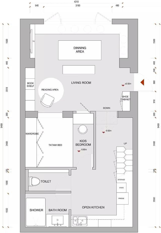 45㎡老房改造出两室一厅 空间利用率爆棚了