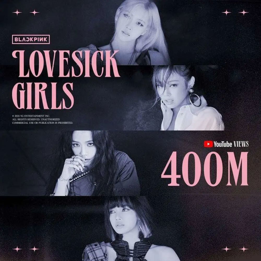 blackpink"lovesick girls"油管播放量破4亿
