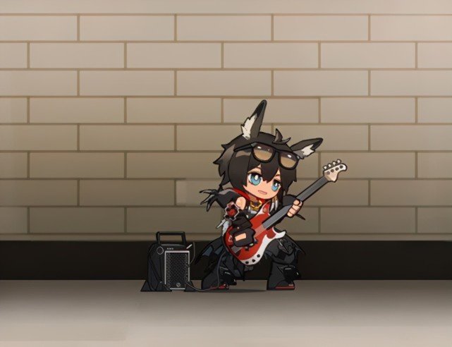 明日方舟讯使乐队新皮肤公开肌肉帅气小哥没有特效依旧很香