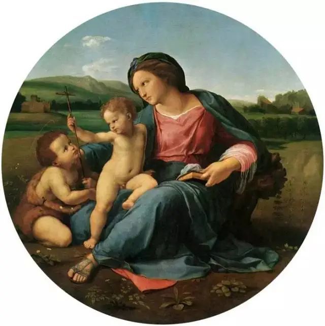 small cowper madonna,1505年,收藏于美国国家美术馆《圣母与圣子》