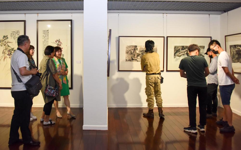 来深圳美术馆看董芷林书画展
