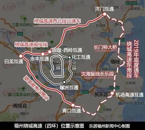 福州五环路规划高清图图片