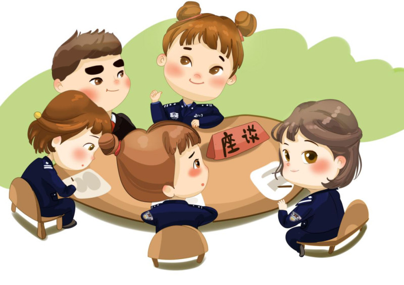 漫画女警团团又来了漫说政法队伍教育整顿