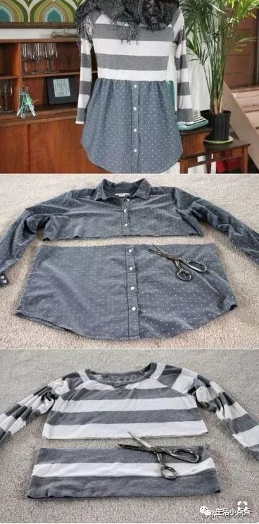 旧物改造一件旧衬衣的变形记简单好学易上手