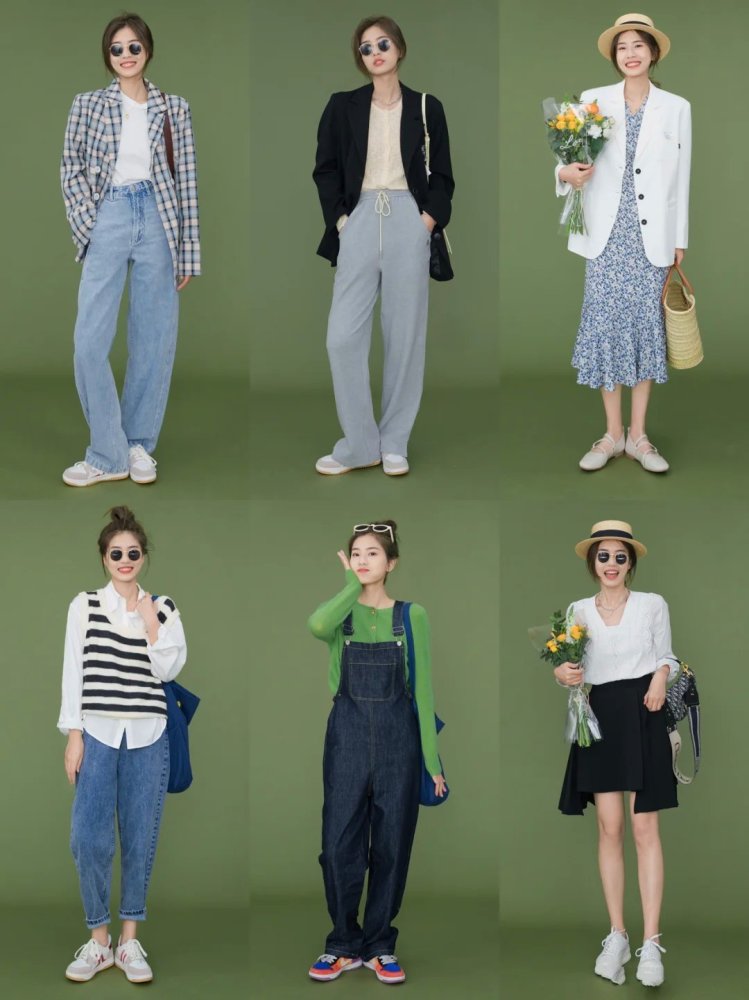 春游日常穿搭白西装搭配碎花裙优雅显气质让自己的春天美翻天