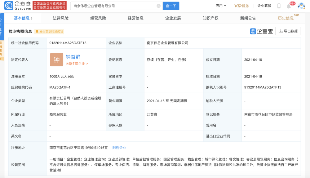 首发 伟思医疗投资成立企业管理全资子公司 注册资本1000万元 腾讯新闻