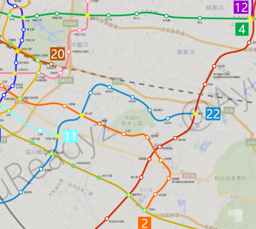 成都地铁2号线延长线图片