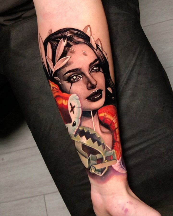 上海由龙纹身整理分享 手臂肖像纹身图案_腾讯新闻