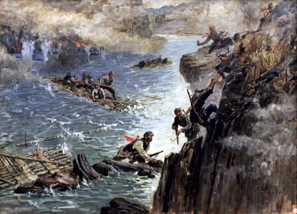 街邻,把船只从沿河码头 ( 今红军渡广场对岸 ) 推到西岸迎接红军渡江