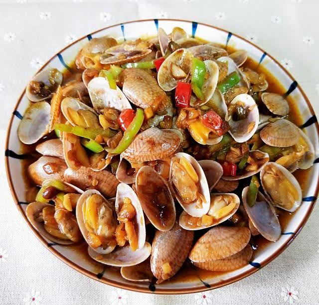 酱汁炒花甲快手小炒鲜美下饭