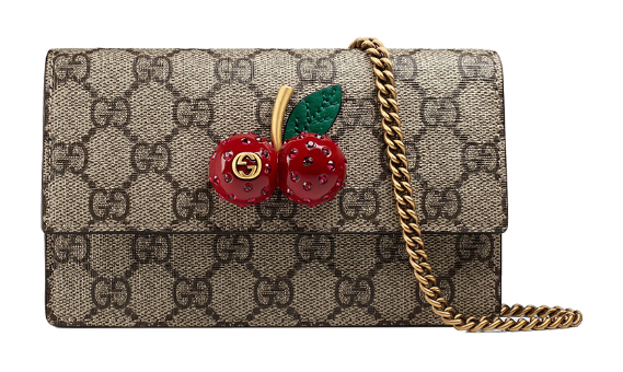 寺库上线gucci樱桃链条包,超适合元气少女