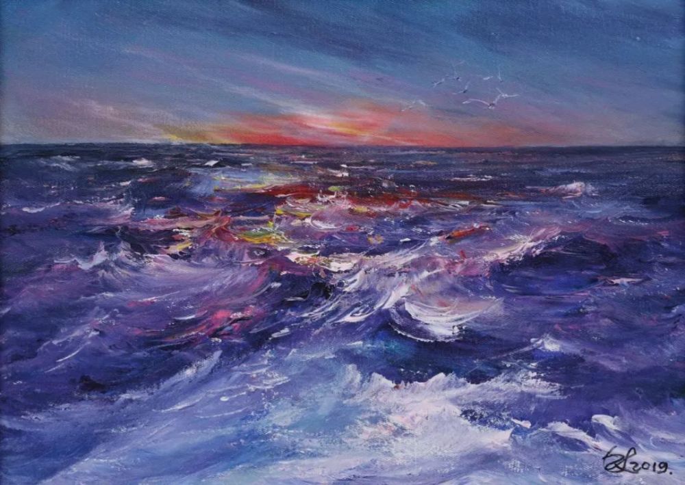 这既是左晋创作的格局也是他践行的理念,这在他关于海的油画中得到了