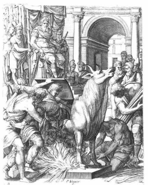 古希腊铜牛酷刑行刑过程令人胆寒发明者却成第一个受刑之人