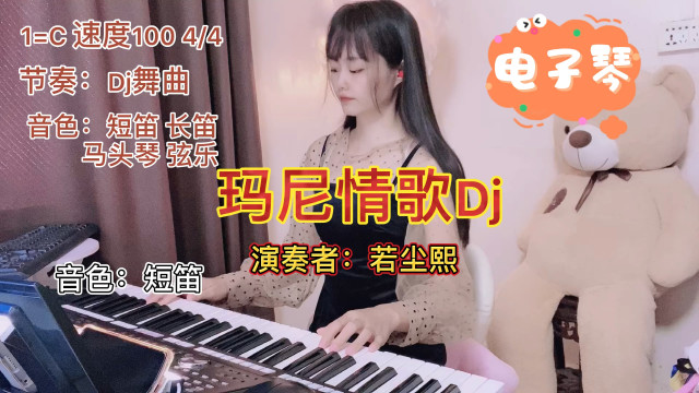 電子琴演奏瑪尼情歌dj版