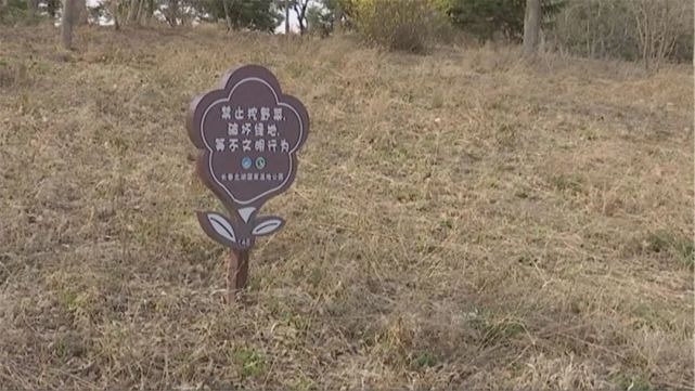 比如长春北湖国家湿地公园就在园区内设立了:禁止挖野菜,破坏绿地等不