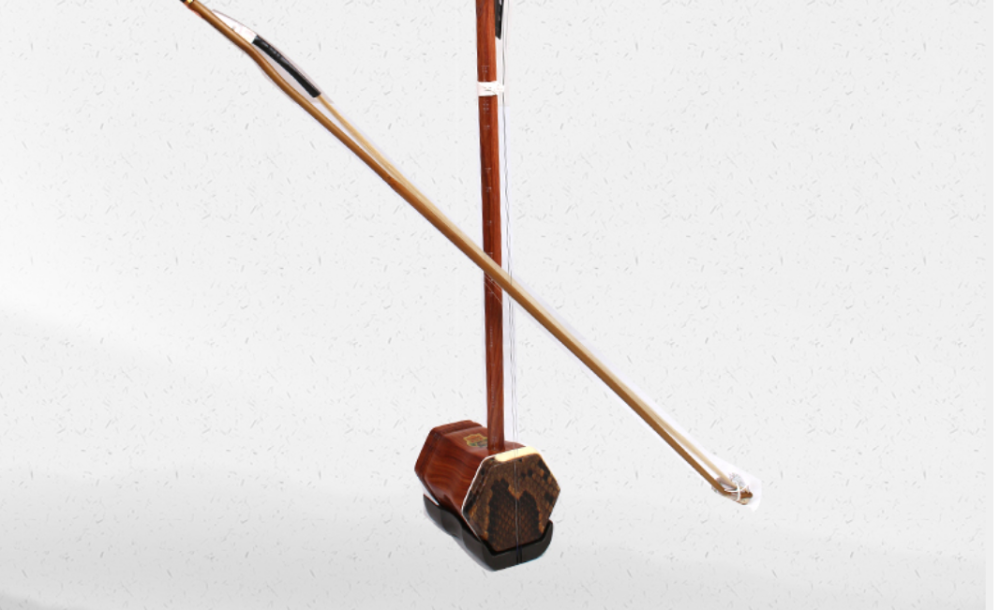 豪華 【本革】二胡 蛇革 中国伝統民族 楽器 弦楽器 高級品 セミハード 